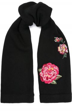 Шерстяной шарф с аппликациями Dolce & Gabbana