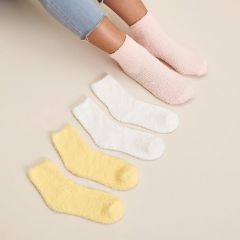 Однотонный плюшевые носки 3 пары