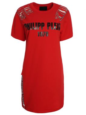 Платье-футболка с цепями PP197